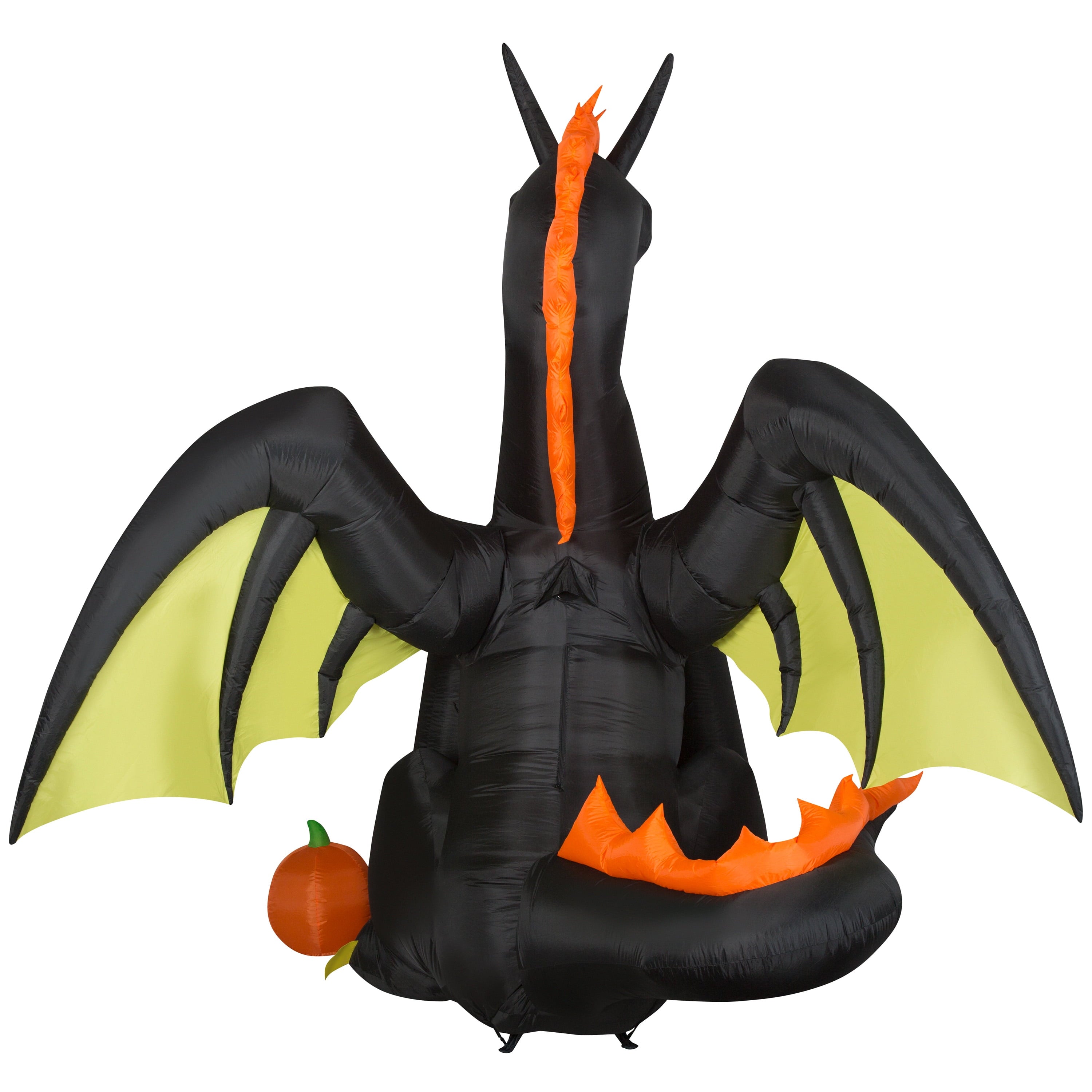 Airblown Inflatables 9FT Tall Animated Halloween Inflatable Dragon with Jack o' Lantern Pumpkin