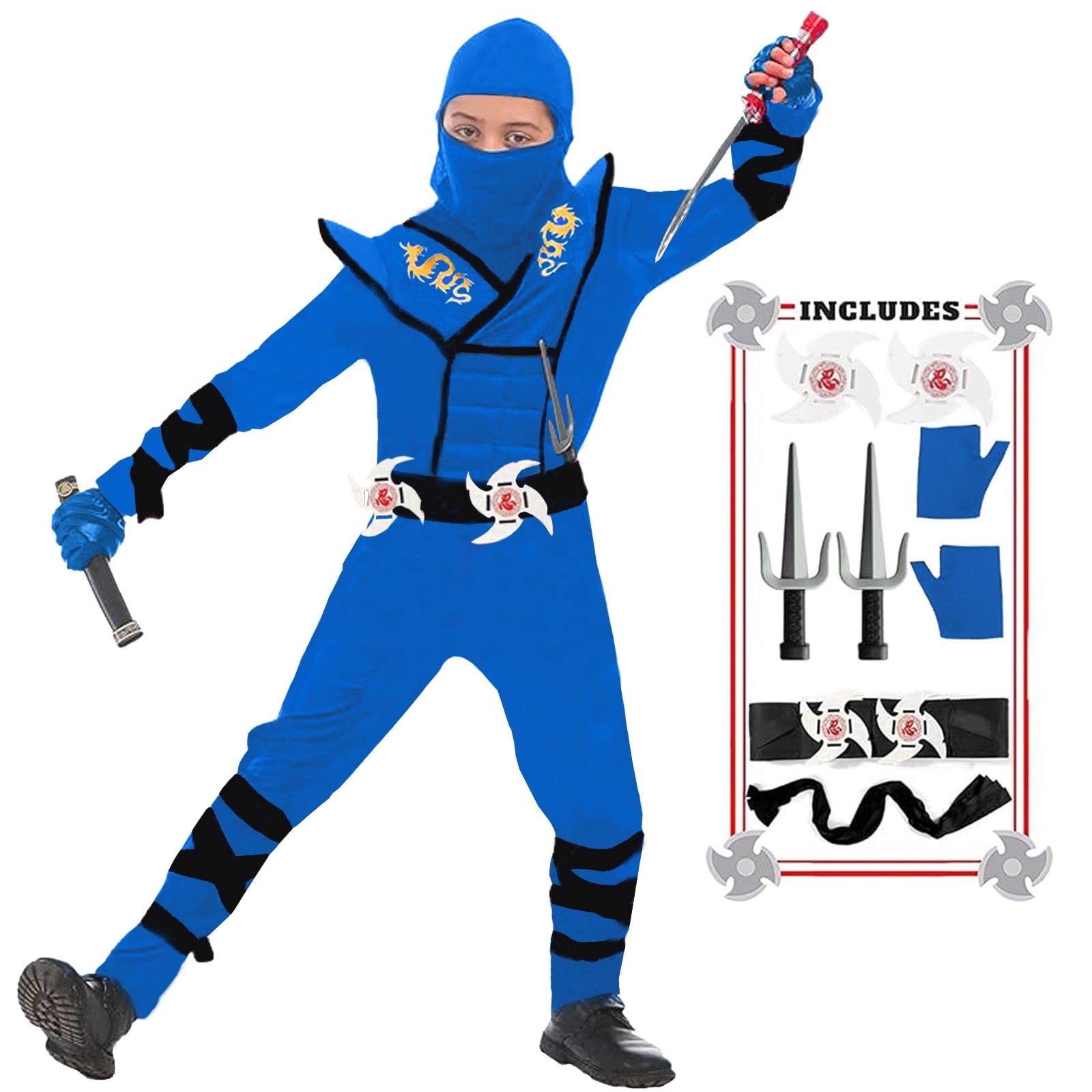 Ninja Costume Kids Ninja Muscle Costumes Boys Ninja Set Accessories Best Children Gift