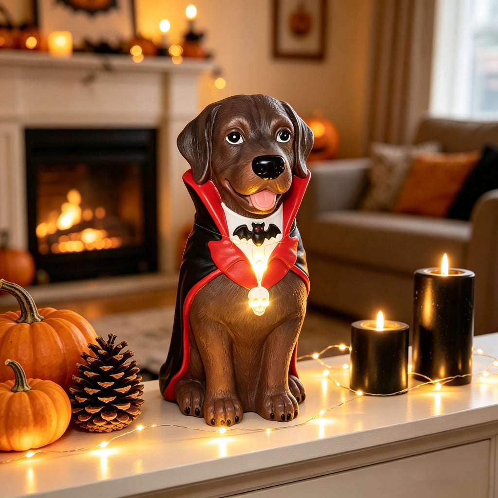Clearance! Christmas Golden Retriever Statue with LED Lights, Cute Dog Holding Puppy Figurine, Christmas Decoration Indoor Outdoor, Gift for Kiddo Adults