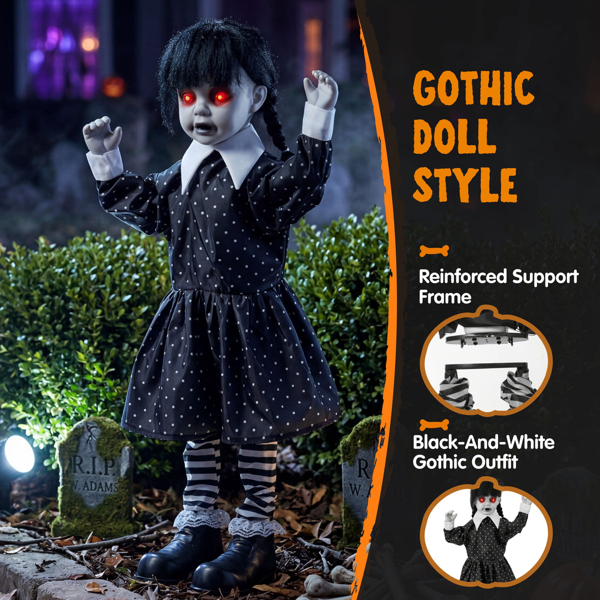 Joyfy 7.8 Ft(93.6 in) Halloween Grim Reaper Decorations Outdoor, Rotatable Flying Scream Scarecrow Skeleton Ghosts Decor for Graveyard Haunted House Props, Garden, Porch, Yard Lawn