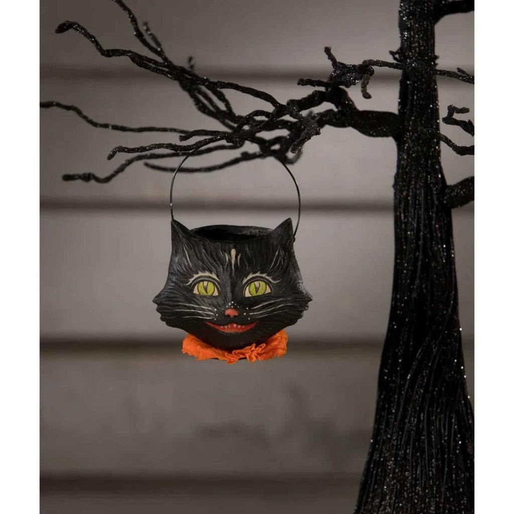 Bethany Lowe Kitty Bucket Resin Halloween Black Cat Tj2316