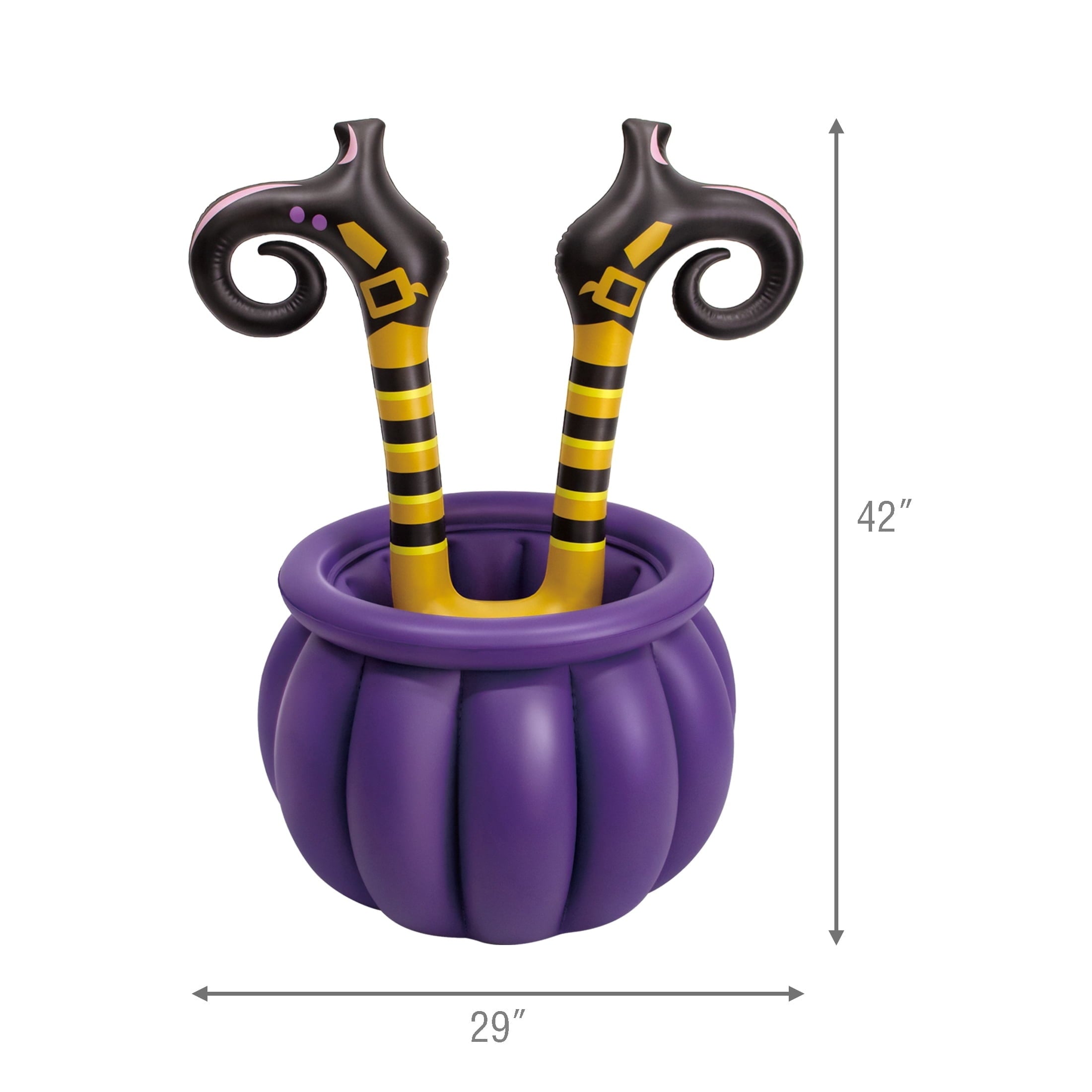 Blow-Up Witch's Legs Cauldron Candy Holder, Multicolor, 3.5', Halloween by Way To Celebrate