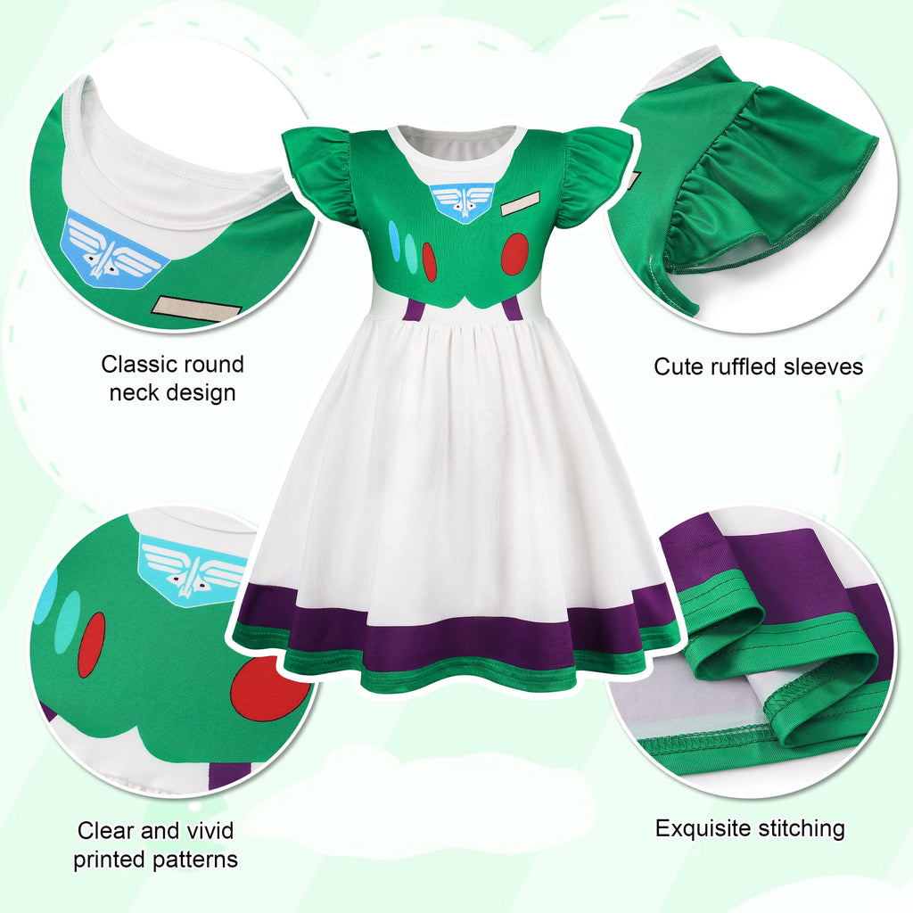 Benylion Girls Cowgirl Costume Summer Dress Toddler Princess Dress up for Kids Birthday Outfits Halloween Role Play Clothes for 3-4 Years