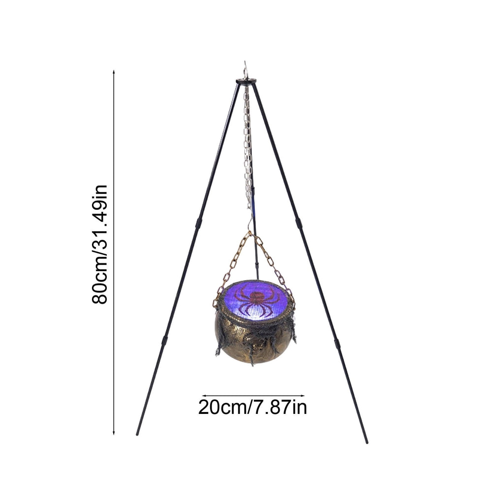 Muecwrye Halloween Decorations Outdoor, Halloween Clearance! Halloween Witches Cauldron with Lights, DIY Bubbling Cauldron Set Decor for Home Porch Outside, Halloween Party Supplies( Without Tripod)