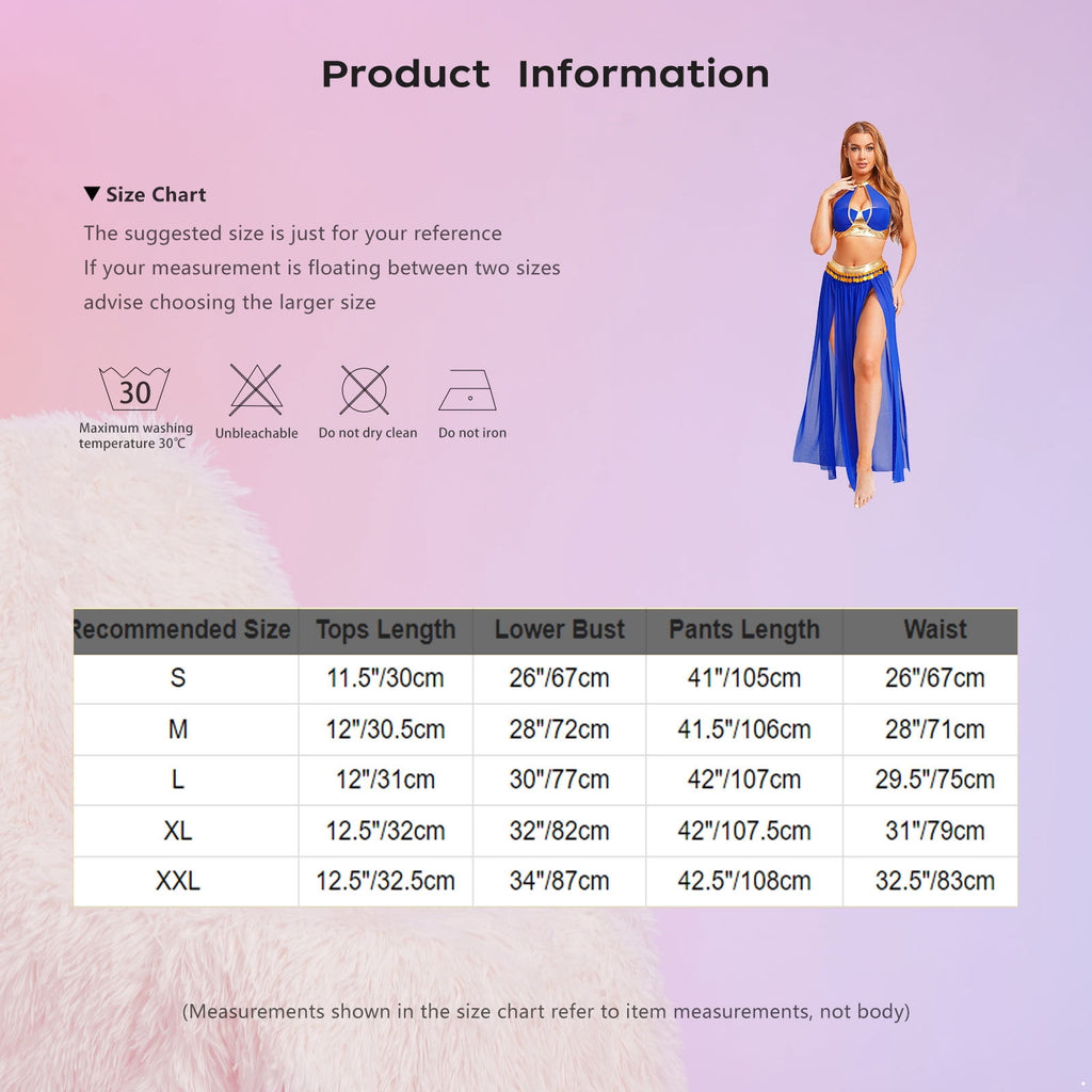 YiZYiF Women's Belly Dance Costume Halter Crop Top with Sequin Tassel Split Mesh Long Skirt 2Pcs Set Red A S