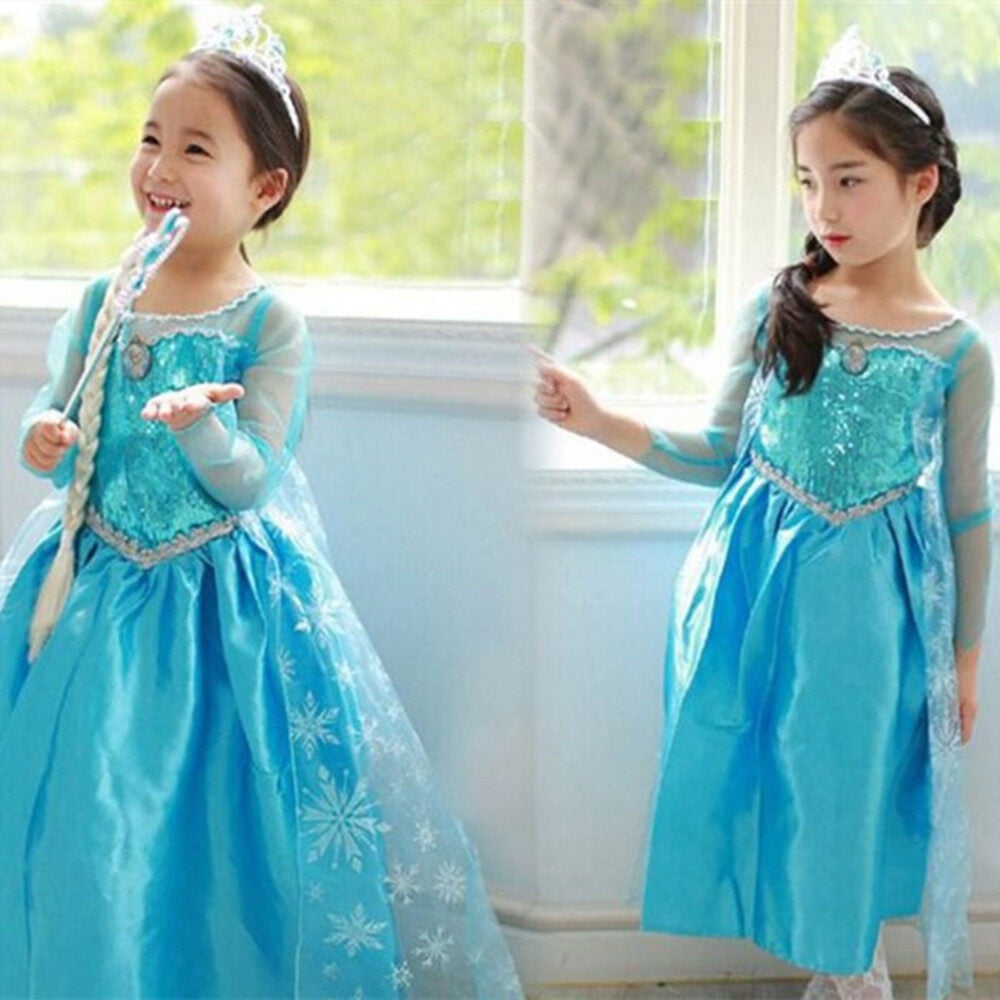 HAWEE Princess Dress Queen Costume Halloween Cosplay Dress up for Toddler Girls with Accessories