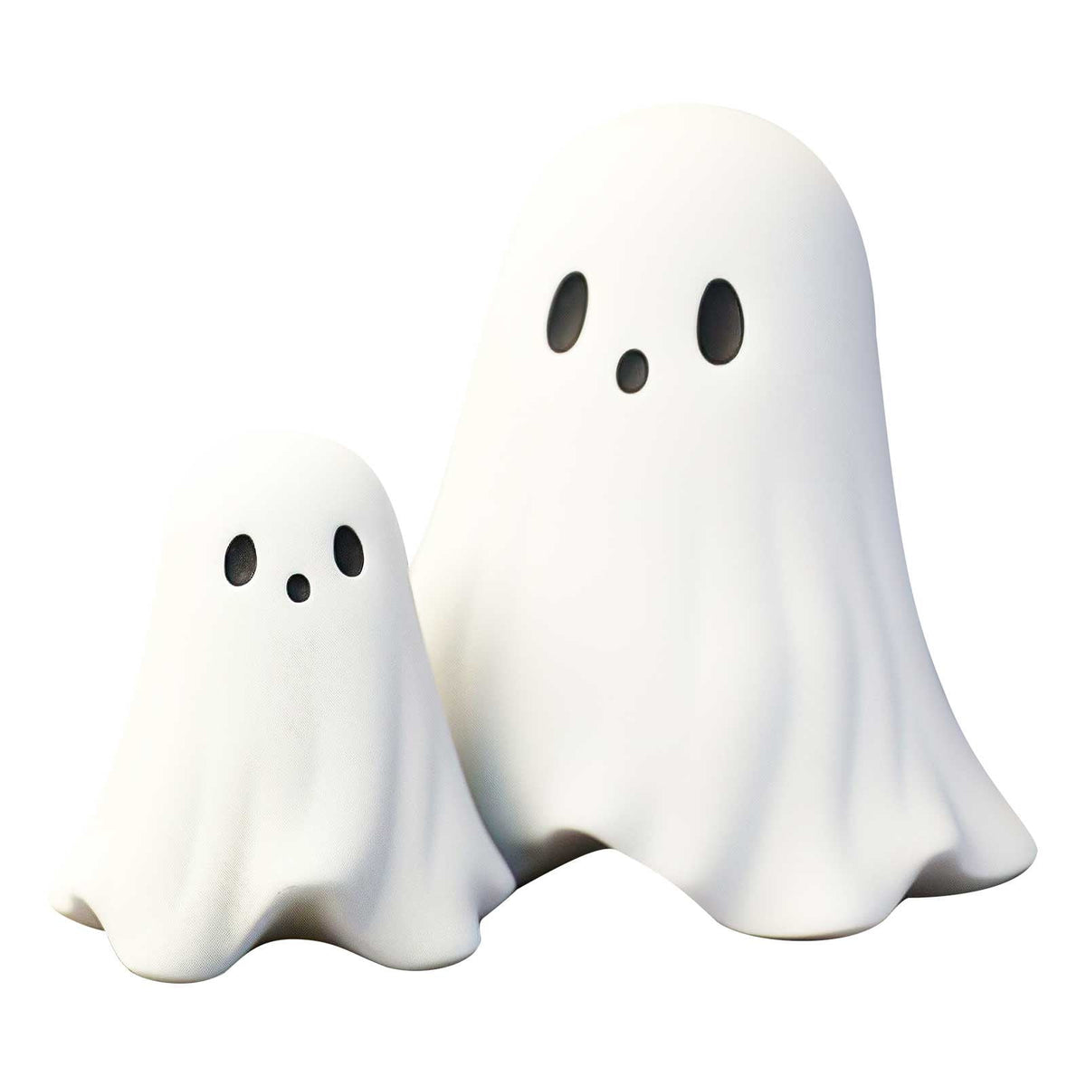 Qxpztk Halloween Cute Ghost Figurine, Spooky Resin Ghost Statue, Mini Ghost Decor for Halloween Decorations, Porch and Indoor Spooky Home Decor Ghost with a Red Heart - B