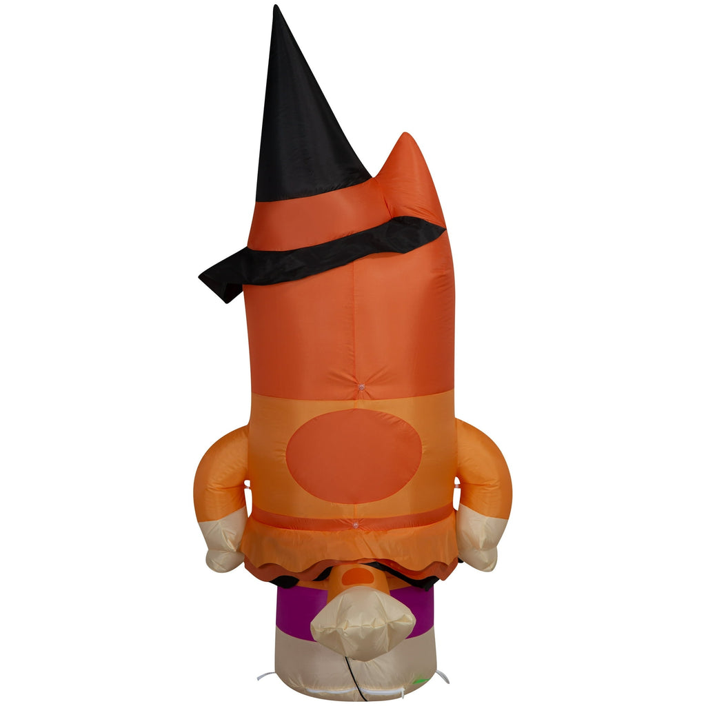 Halloween Airblown Yard Inflatables Bluey in Spider and Bingo as Witch