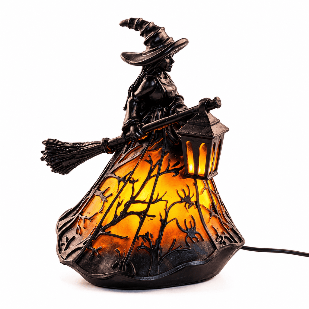 Diceymbol Halloween Decorations and Fall Decor, Halloween Venue Decoration Ghost Props LED Illuminated Ghost Decorations for Tabletop, Mantel, Shelf Indoor Outdoor 9.05 inch