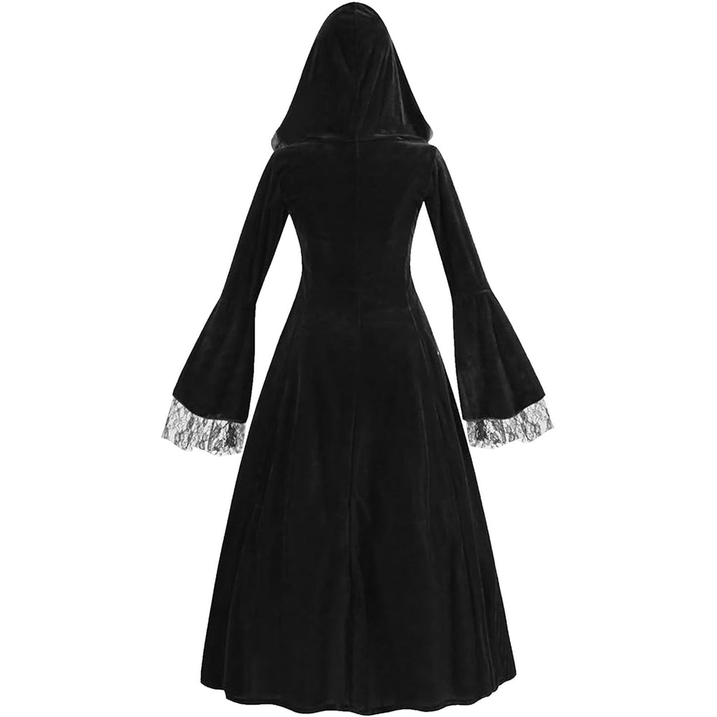 LYXSSBYX Maxi Dresses for Women Women's Long Sleeve Neck Dress Floor Length Cosplay Dress Plus Size Dress