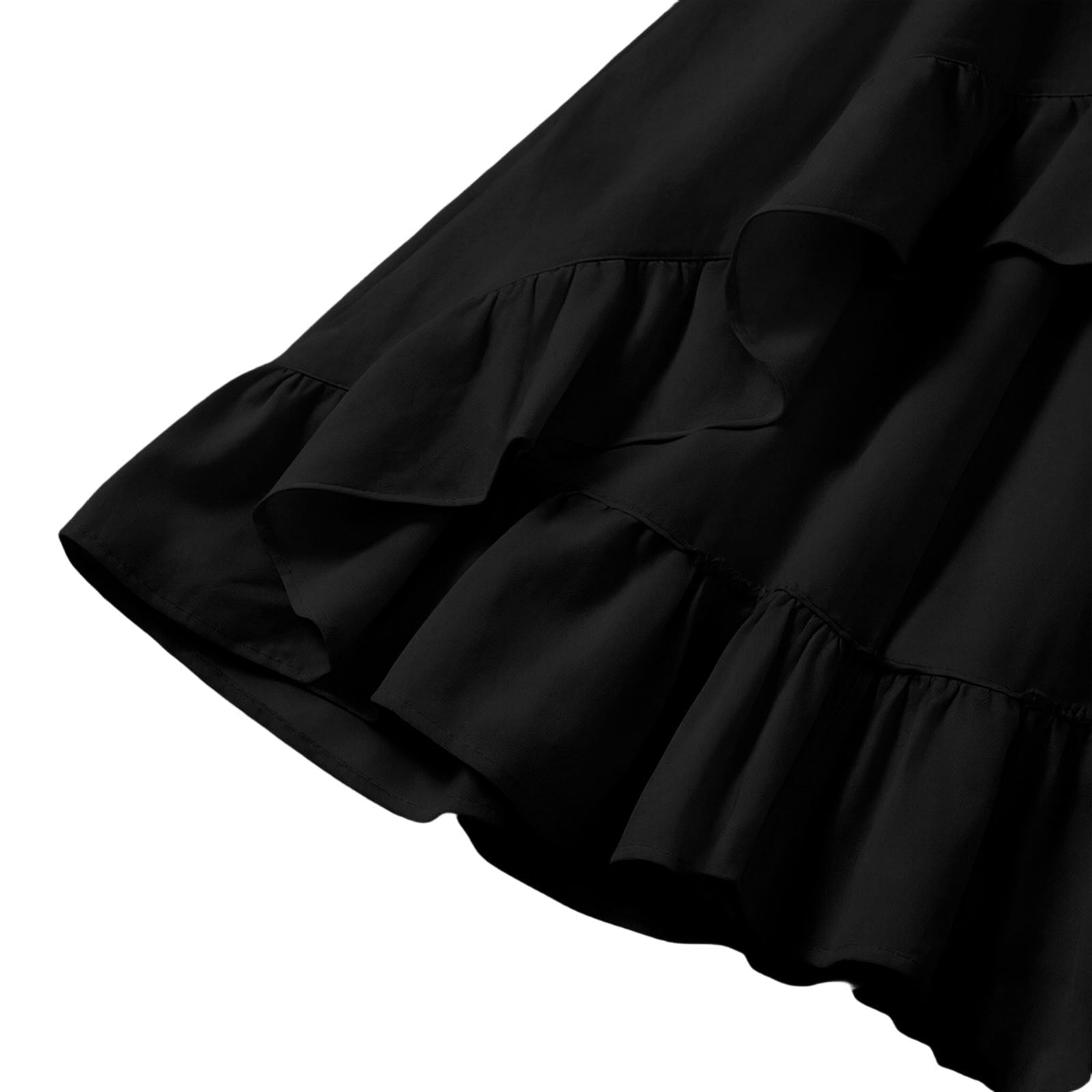 Gothic Dresses for Women Medieval Renaissance Halloween Costume Lace Up Corset High Low Ruffle Hem Square Neck Vintage Gown