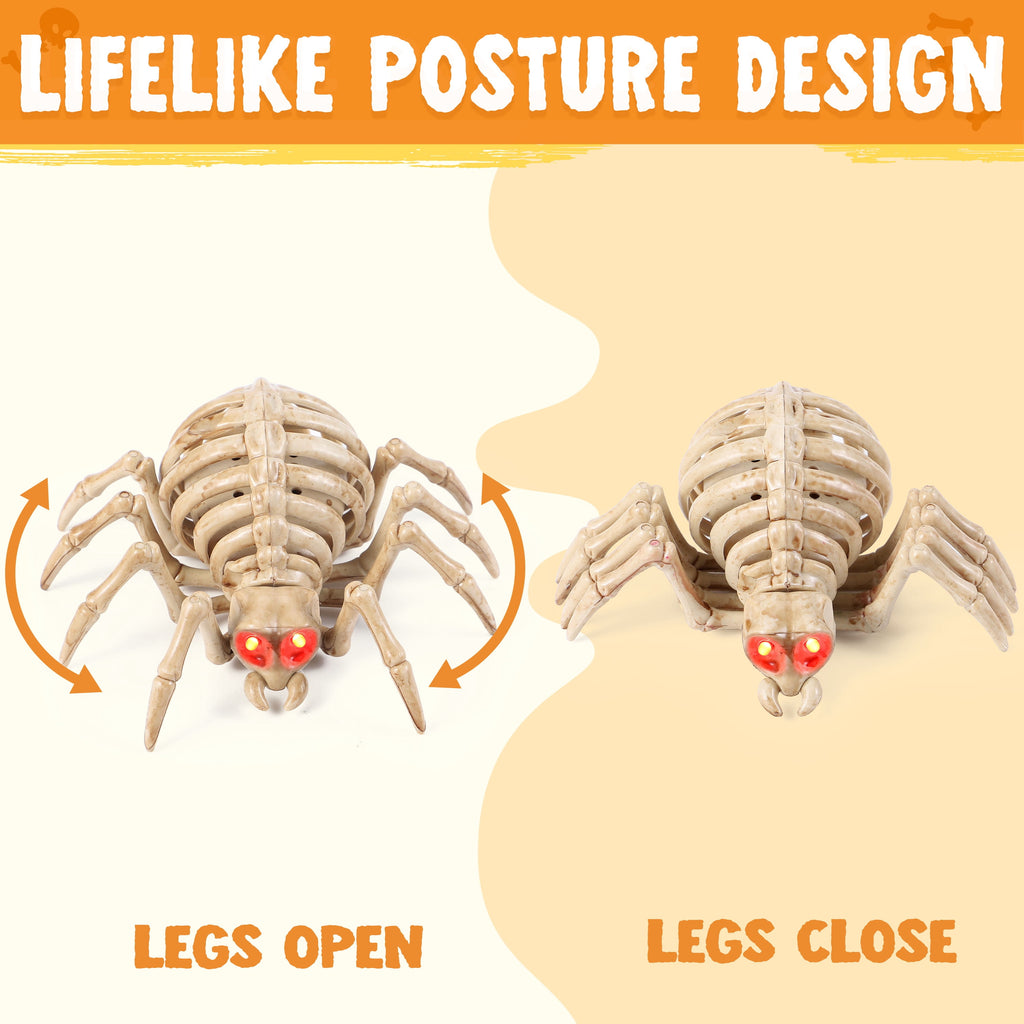 Joyfy 2 Pcs Duck Skeleton Halloween Decoration,4.5 Inch Posable Plastic Animals Halloween Skeleton for Indoor Outdoor Halloween Decorations,Haunted House Party Props