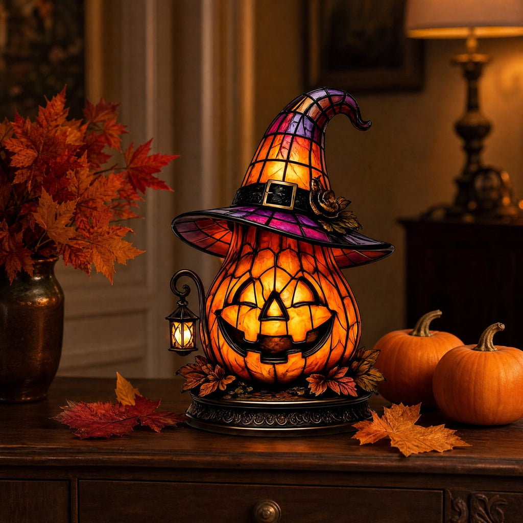 Mauxuk Halloween Black Witch Acrylic Decor - Gothic 2D Tabletop Centerpiece for Spooky Party, Haunting Mantel Decor, Gift for Horror Fans, 8-Inch Tall with Stand