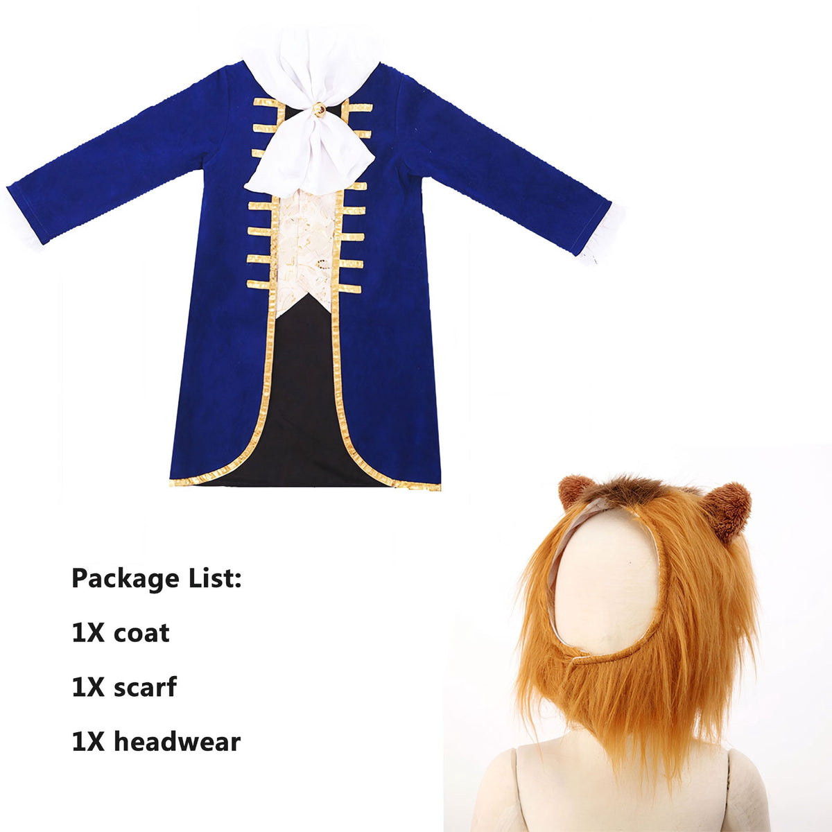 Boys Cartoon Prince Costume Dress up Halloween Party Pretend Cosplay Outfit