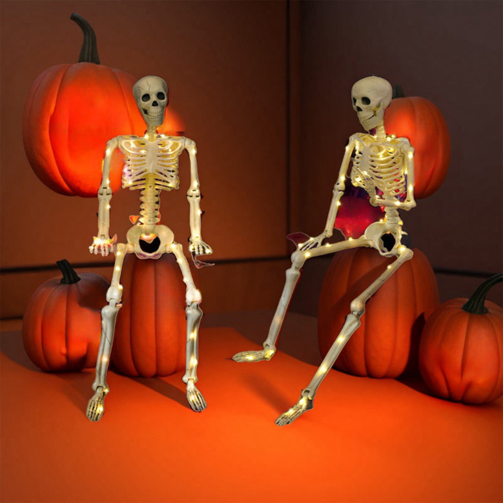 amlbb Halloween Decorations Outdoor Halloween Dark Terror Skeleton Decoration Props Set Up Ghost House Halloween Decor on Clearance