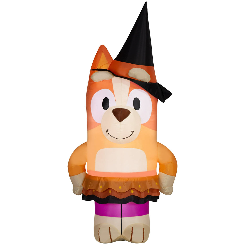 Halloween Airblown Yard Inflatables Bluey in Spider and Bingo as Witch