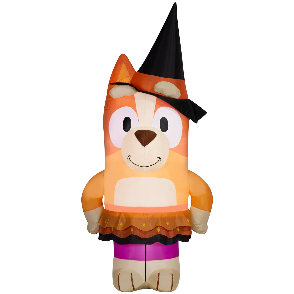 Halloween Airblown Yard Inflatables Bluey in Spider and Bingo as Witch