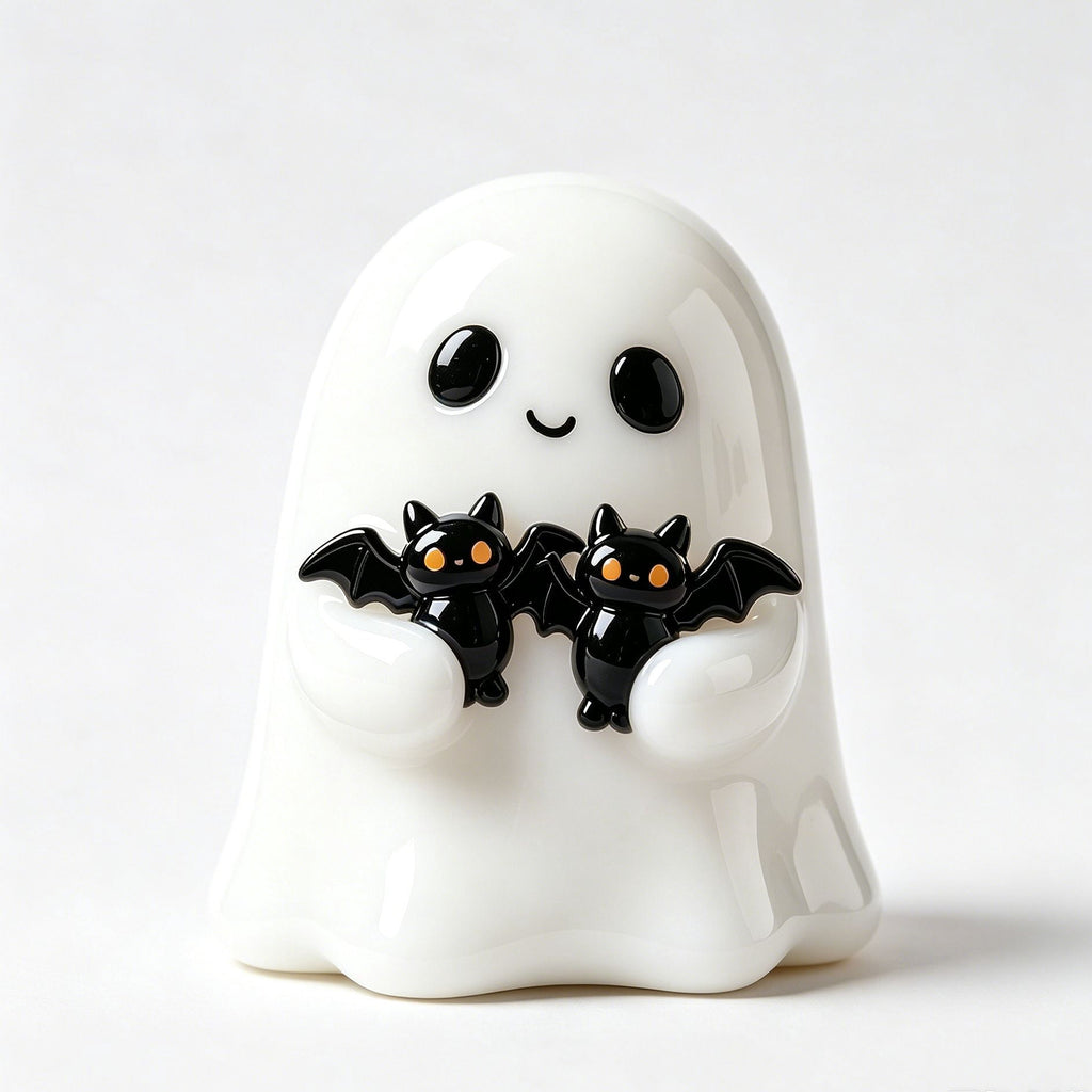 Halloween Decorations, Ghost Resin Crafts Ornaments, Alloween Decoration for Porch Yard Patio Indoor Decor Fall Autumn Home Shelf Mantel Ornament