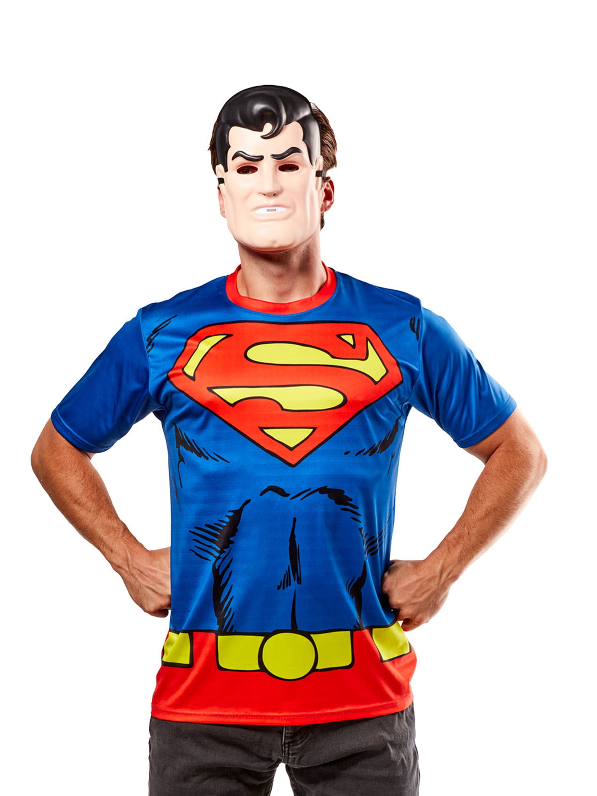 DC Comics Superman Ben Cooper Costume Set for Adults by Rubies, Men's One Size