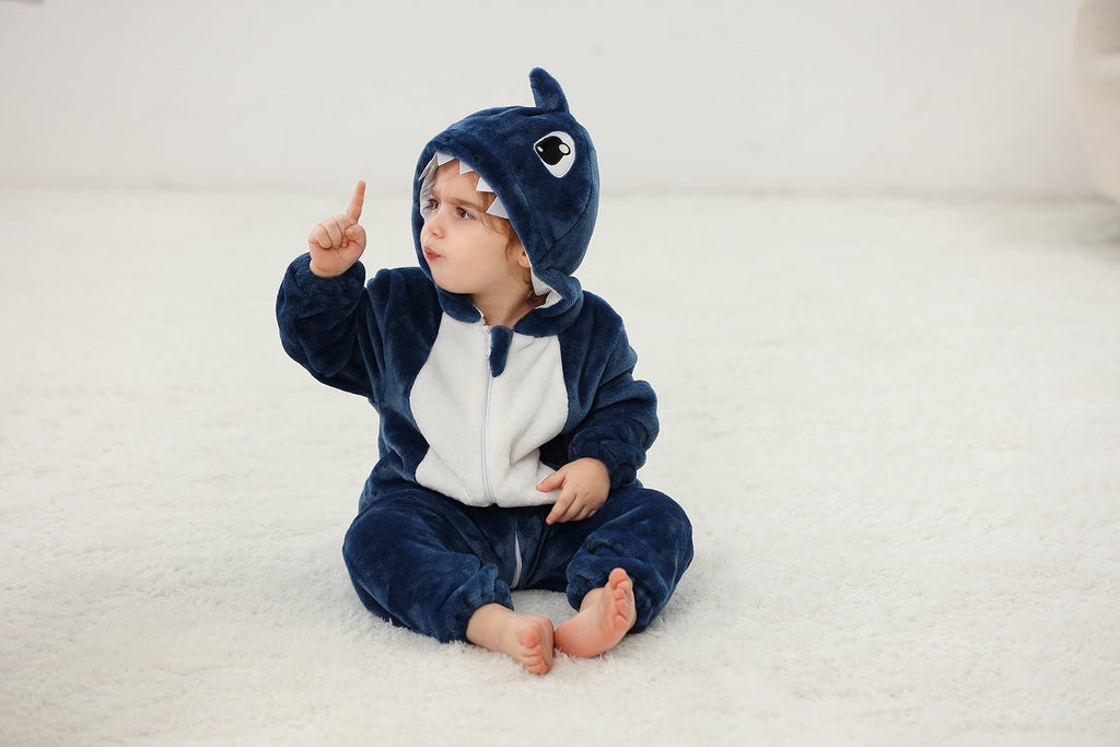Baby White Cow Green Dinosaur Blue Shark Costumes Toddler Outfit Infants Romper