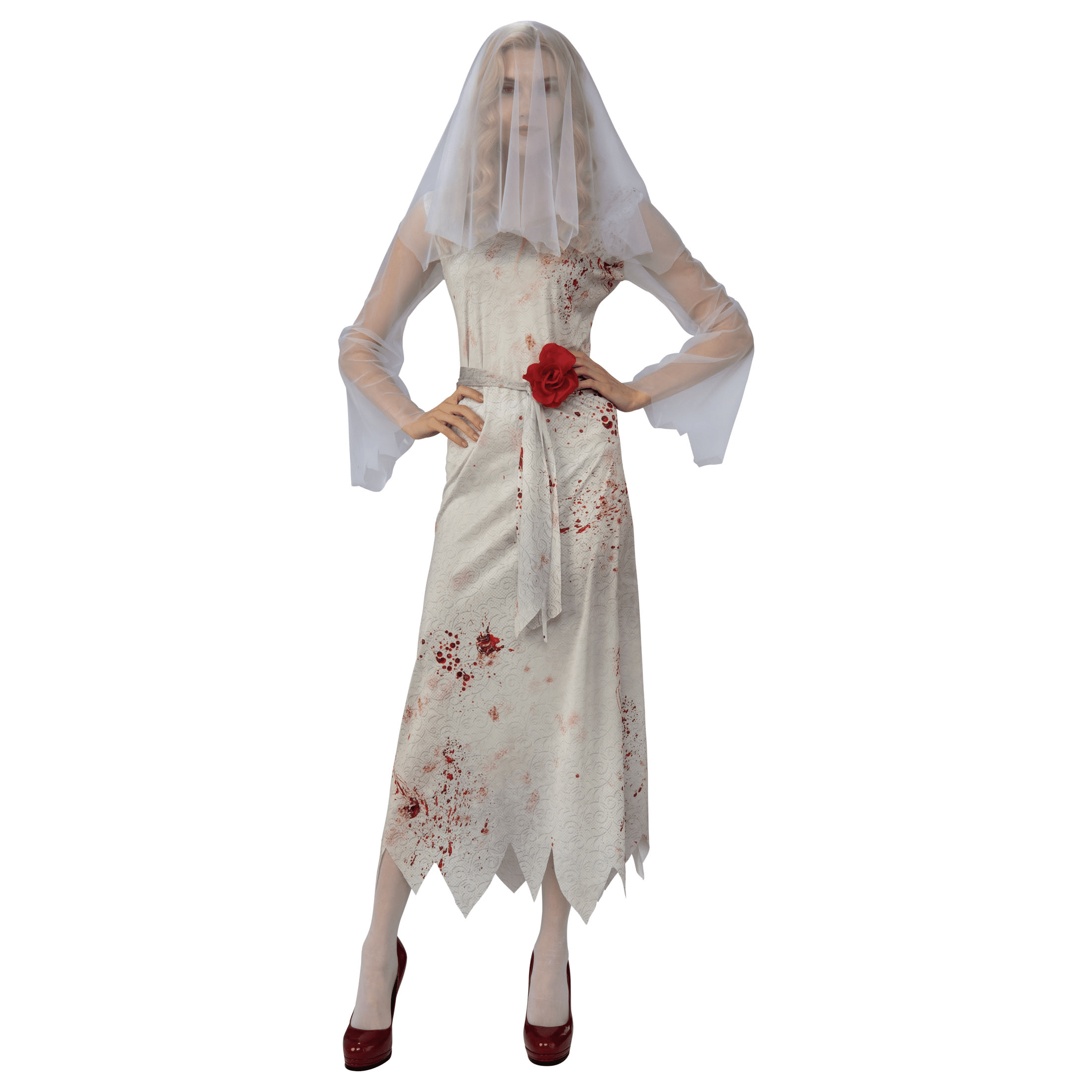Ghost Bride Halloween Costume for Adults, Women's Size M (8/10), by Way to Celebrate
