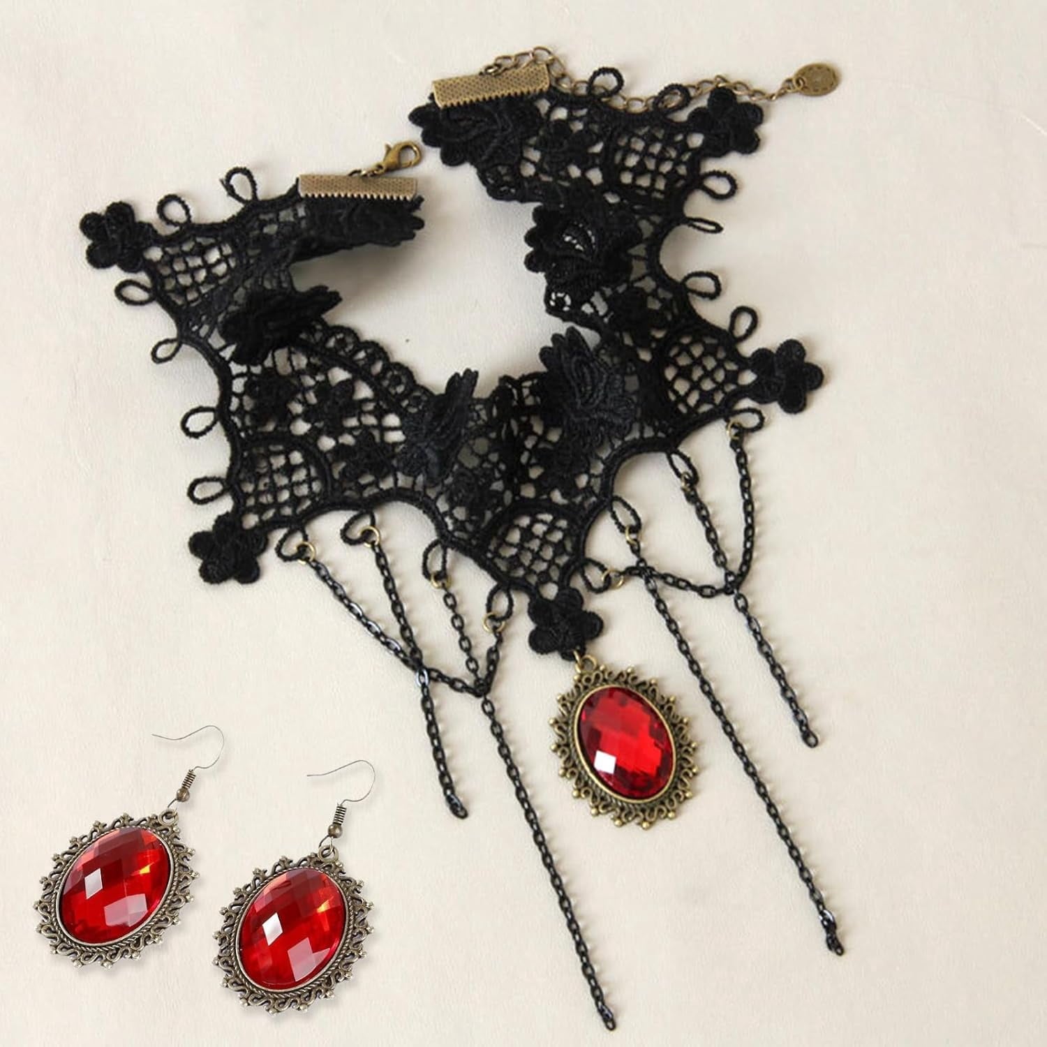 HIFOT 6pcs/set Spider Costume Adult Spider Web Poncho Tights Spider Necklace Chocker Earings Mask and Witch Hat Halloween Costumes for Women