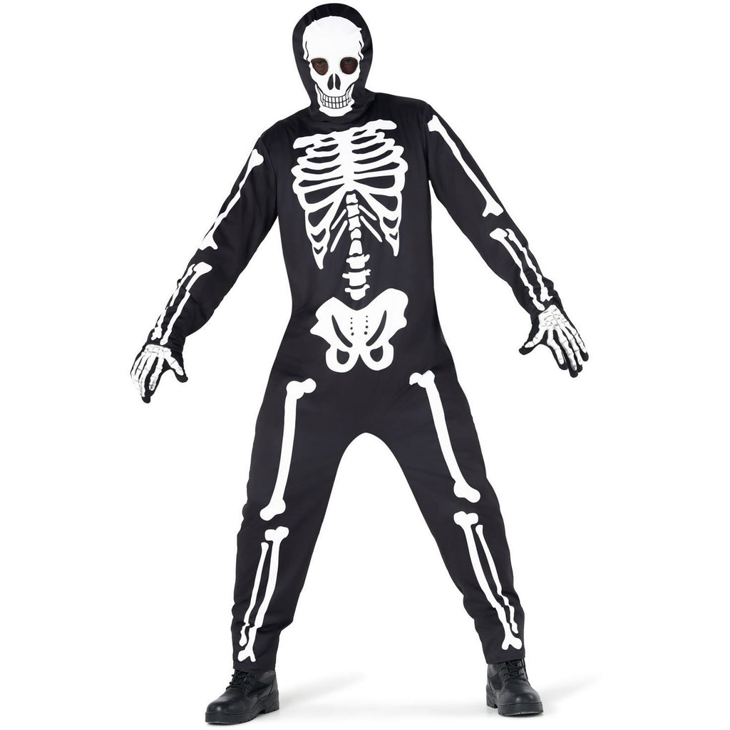 Morph Costumes Mens Skeleton Costume Men Adult Skeleton Suit Outfit Scary Halloween Costumes For Men M