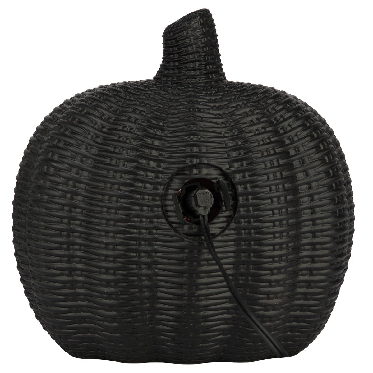 Light-Up Woven Jack-o'-Lantern Decoration, Black, 8.6", Halloween by Way To Celebrate