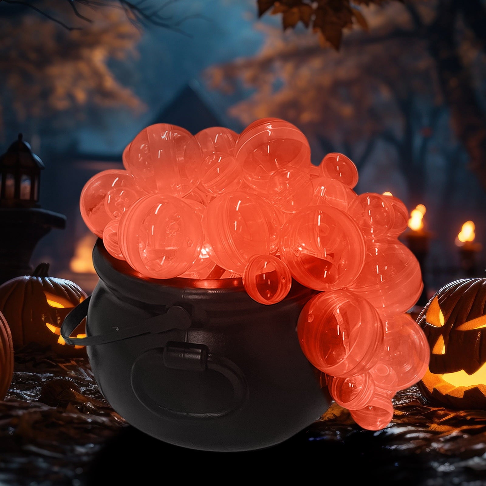 Muecwrye Halloween Decorations Outdoor, Halloween Clearance! Halloween Witches Cauldron with Lights, DIY Bubbling Cauldron Set Decor for Home Porch Outside, Halloween Party Supplies( Without Tripod)