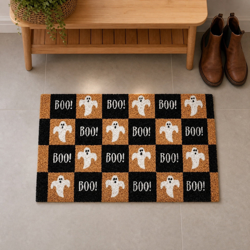 Tepsmf Halloween Doormat 19.7x31.4IN Soft Non Slip Halloween Bathroom Rug For Front Doors Porches And Witch-themed Home Decor