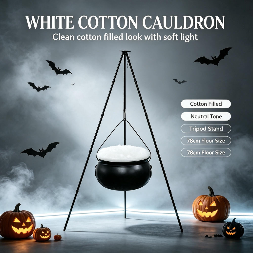 Muecwrye Halloween Decorations Outdoor, Halloween Clearance! Halloween Witches Cauldron with Lights, DIY Bubbling Cauldron Set Decor for Home Porch Outside, Halloween Party Supplies( Without Tripod)