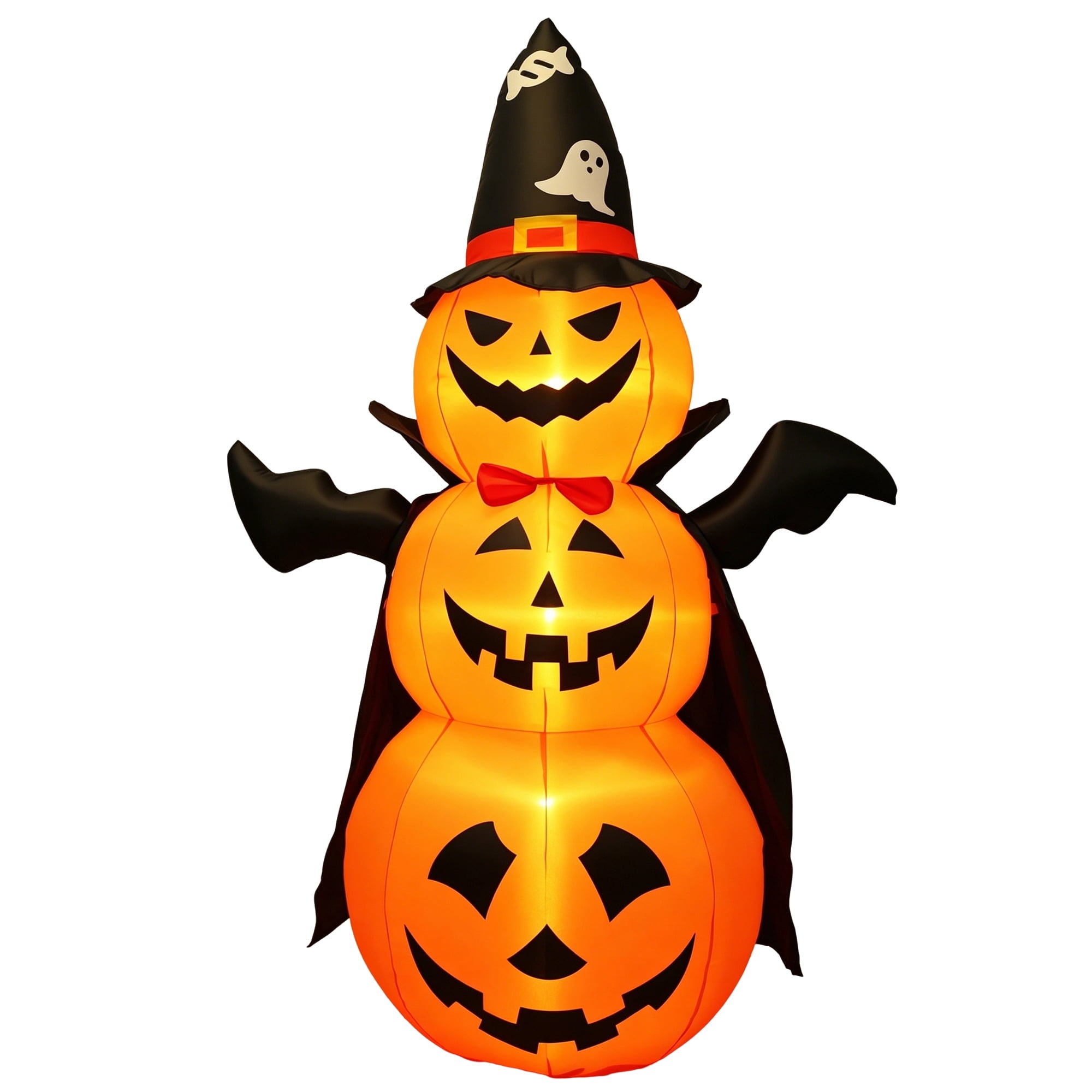 MAGOTAN 9 FT Halloween Inflatables Archway Outdoor Decorations Pumpkin Ghost Archway Halloween Inflatable Blow Up Pumpkin Tombstone Decoration Build-in LED Lights