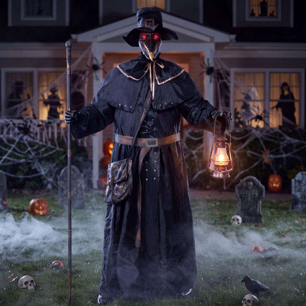 Joyfy 5ft Drinking Skeleton Halloween Animatronic Decorations, Outdoor Haunted Props with Endless Liquid Pouring Effect, Green LED Lights & Spooky Sounds, Life-Size Skeleton for Garden Yard Lawn