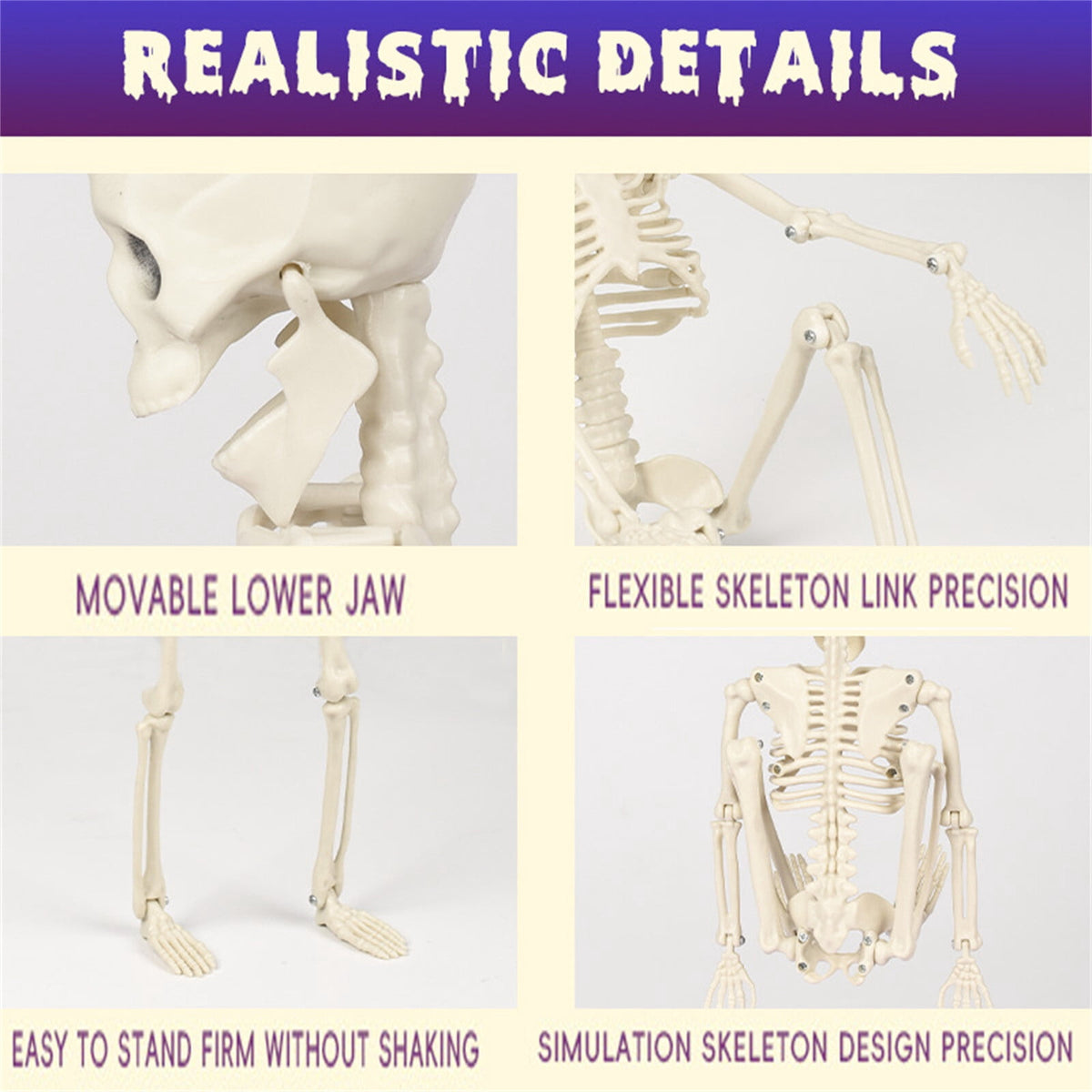 amlbb Halloween Decoration Halloween Skeleton Horror Decorations Simulation Animals Skeleton Ornaments Bar Decoration Frogs Skeleton on Clearance