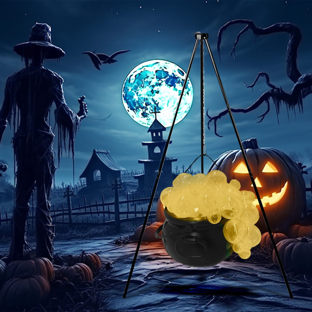 Muecwrye Halloween Decorations Outdoor, Halloween Clearance! Halloween Witches Cauldron with Lights, DIY Bubbling Cauldron Set Decor for Home Porch Outside, Halloween Party Supplies( Without Tripod)