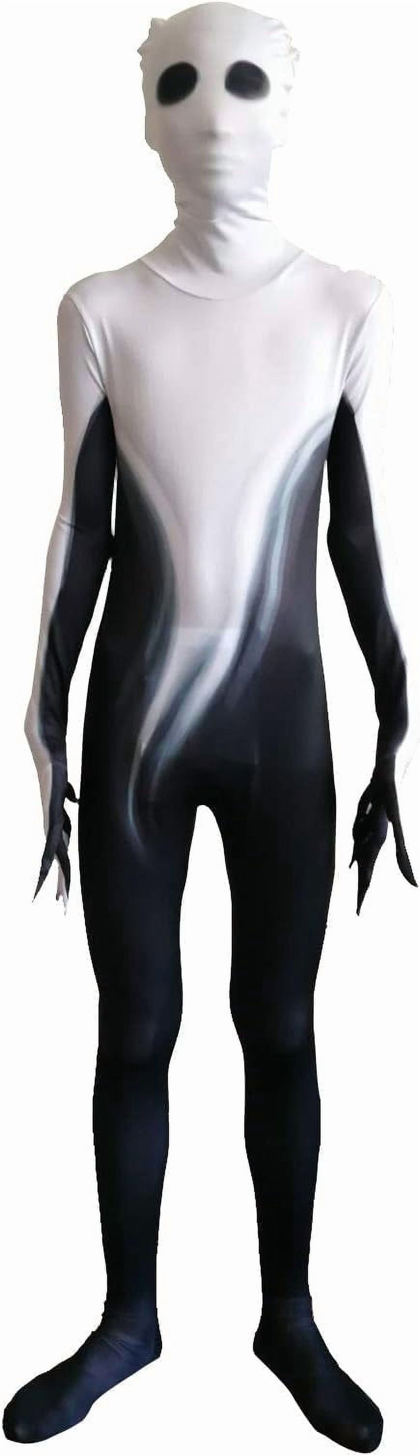 Joyfy Scary Halloween Costume for Kids, Slenderman Skin Bodysuit Skinsuit for Boys Girls Halloween Dress up Party Age up to 12 Years