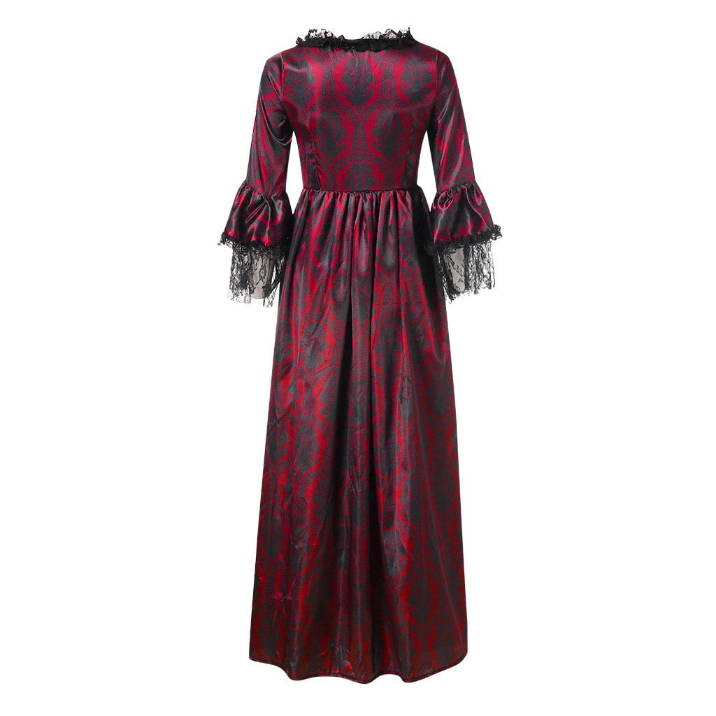 UPPADA Plus Size Victorian Dress for Women Lace Up Flare Sleeve Ball Gown with Corset Evening Party Maxi Gowns Vintage Cocktail Dress Wedding Dresses Early