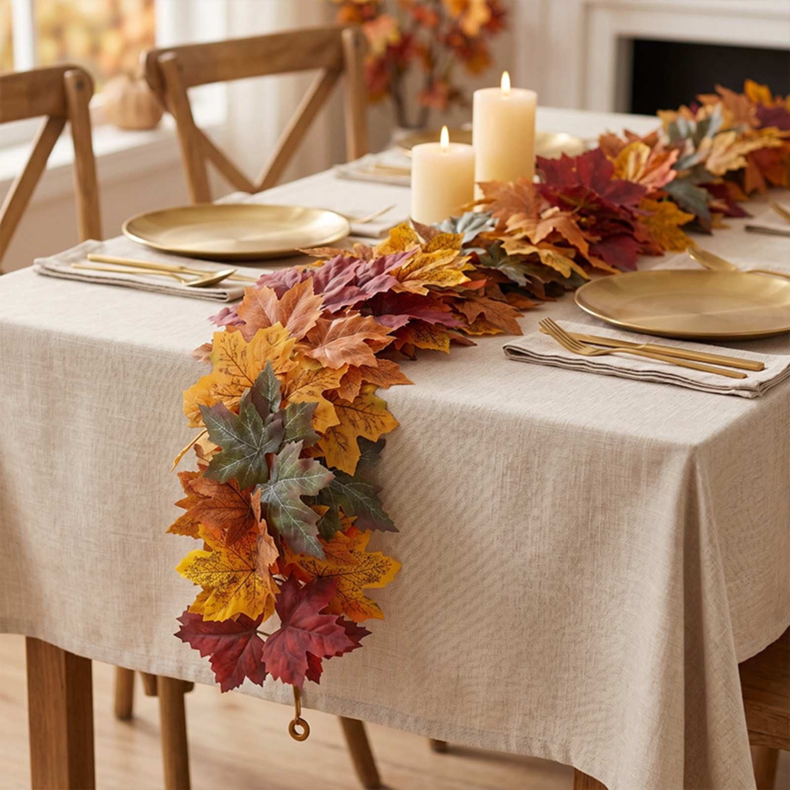 SCNOR Artificial Fall Floral Pick with Pumpkin Maple Leaf Sunflower, Halloween Thanksgiving Table Centerpiece for Home Decor