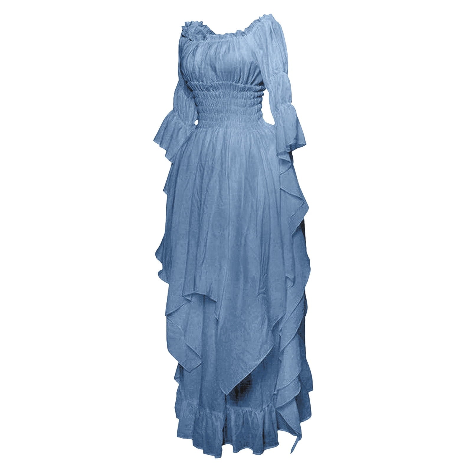 LYXSSBYX Maxi Dresses for Women Women's Long Sleeve Neck Dress Floor Length Cosplay Dress Plus Size Dress