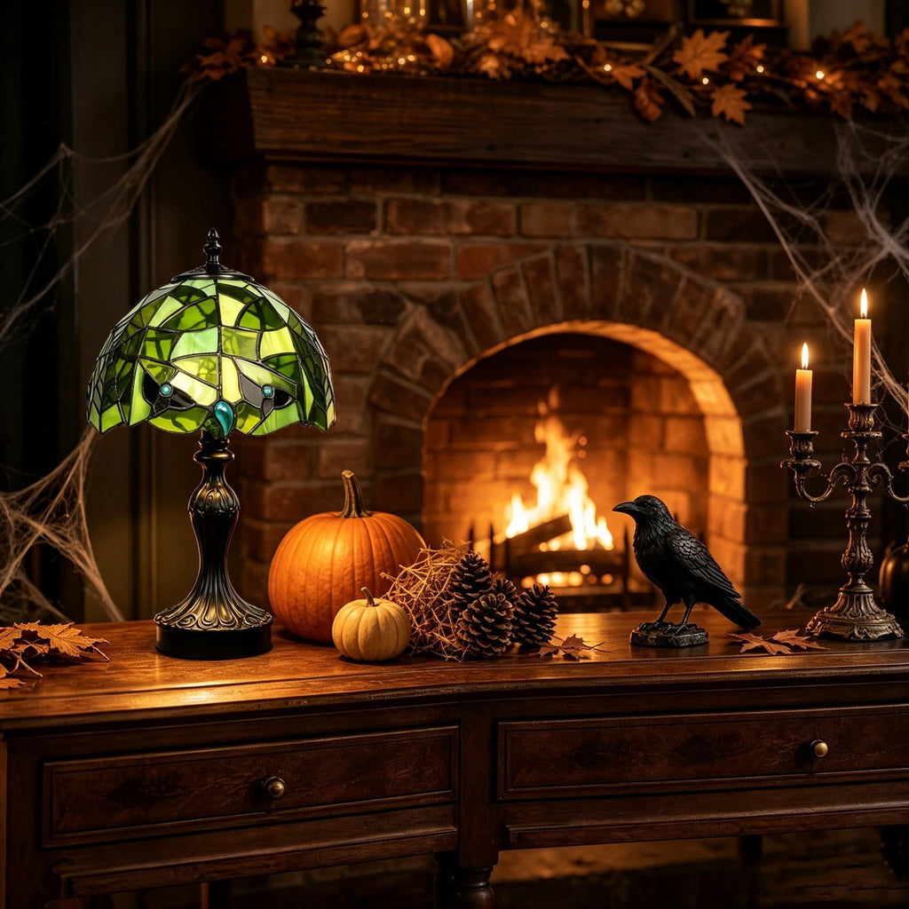 Halloween Decor Witch Hat Lamp, LED Halloween Night Light, Halloween Decorations Indoor, Witchy Decor for Shelf Mantel Table, Gothic Home Decoration