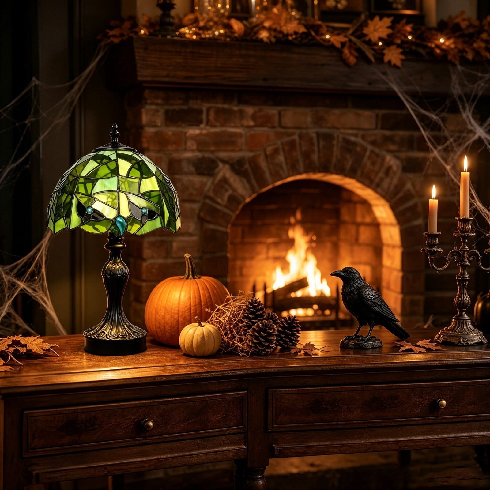 Halloween Decor Witch Hat Lamp, LED Halloween Night Light, Halloween Decorations Indoor, Witchy Decor for Shelf Mantel Table, Gothic Home Decoration