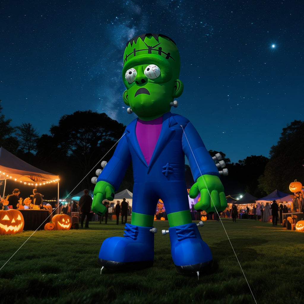 Wellcomer 20ft Giant Inflatable Frankenstein with Blower - Halloween Outdoor Decor