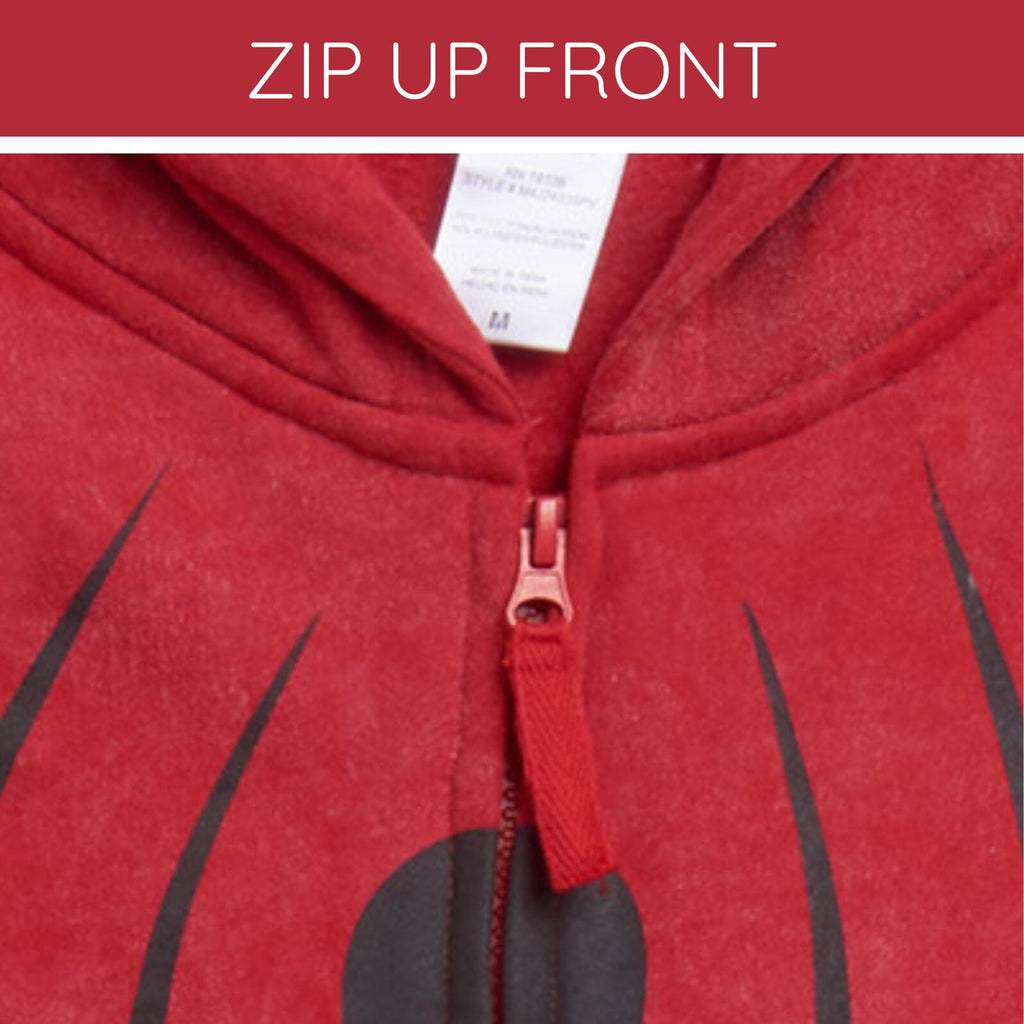 Marvel Spider-Man Little Boys' Cosplay Fleece Zip-Up Hoodie Miles Morales Black