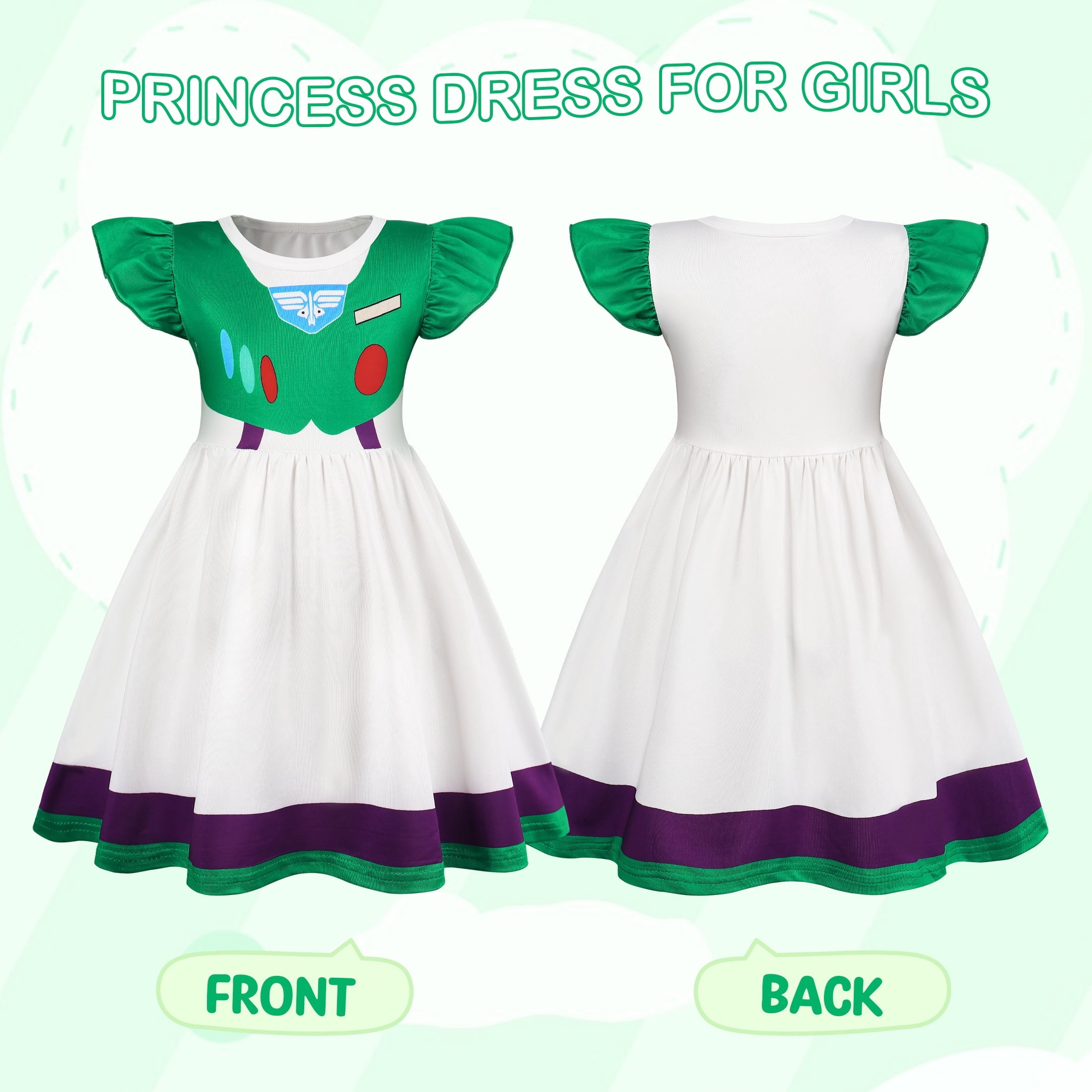 Benylion Girls Cowgirl Costume Summer Dress Toddler Princess Dress up for Kids Birthday Outfits Halloween Role Play Clothes for 3-4 Years