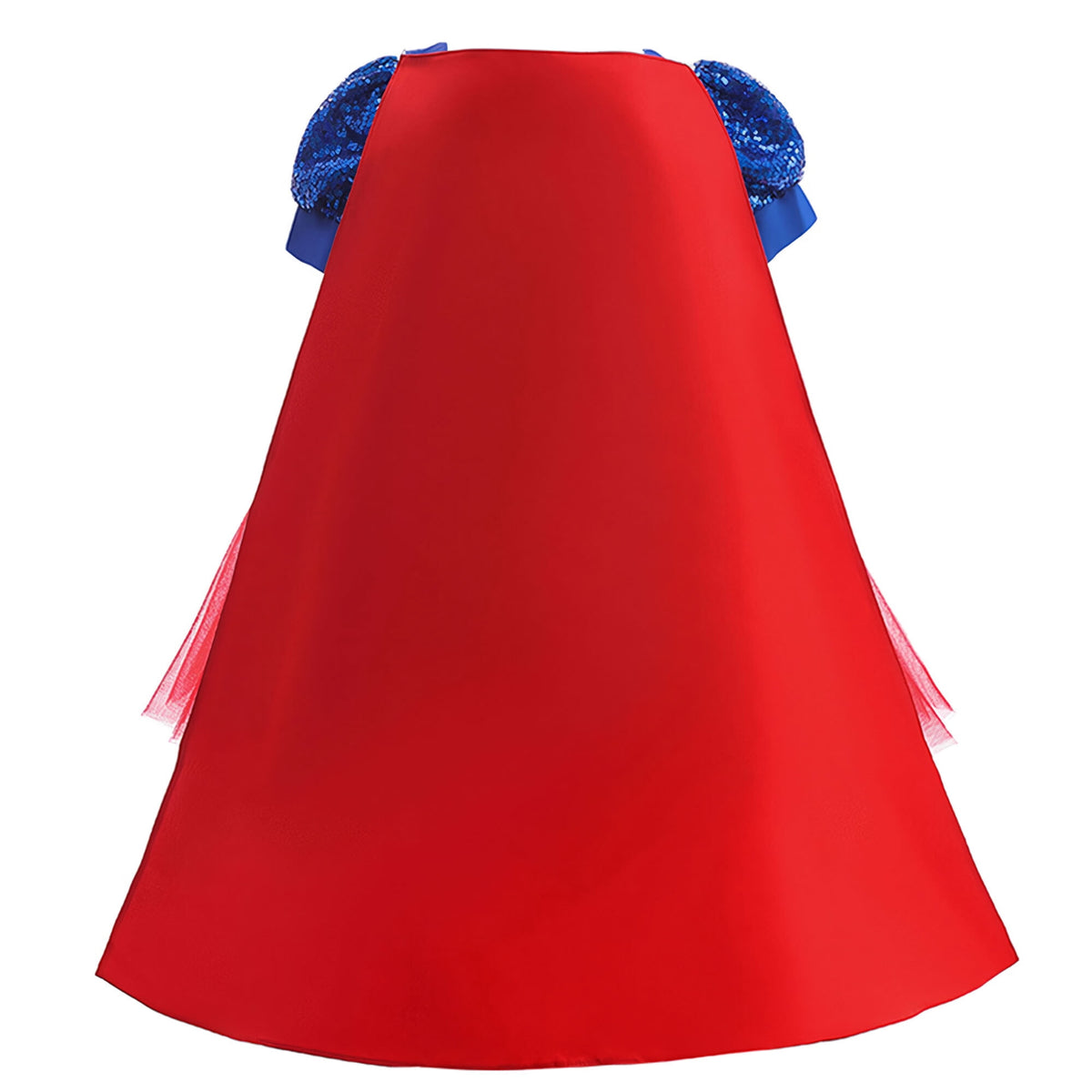 Girls Sequin Tutu Dress Glitter Superhero Knee-Length Party Gown with Detachable Bow Fantasy Outfit for Kids