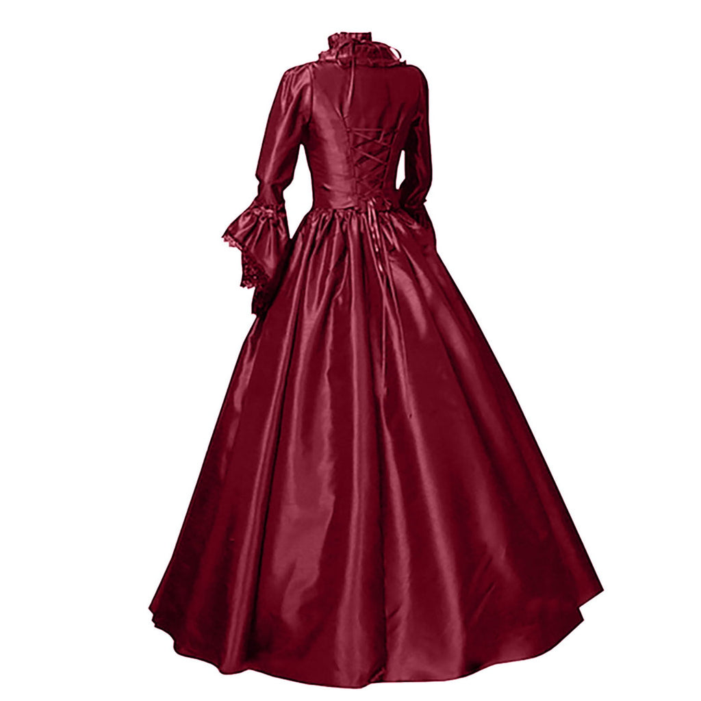 UPPADA Halloween Costumes for Women Cute 2024 Victorian Dress Ball Gown for Women Medieval Halloween Costumes Plus Size Vintage Dresses Floor Length Gothic Clothes