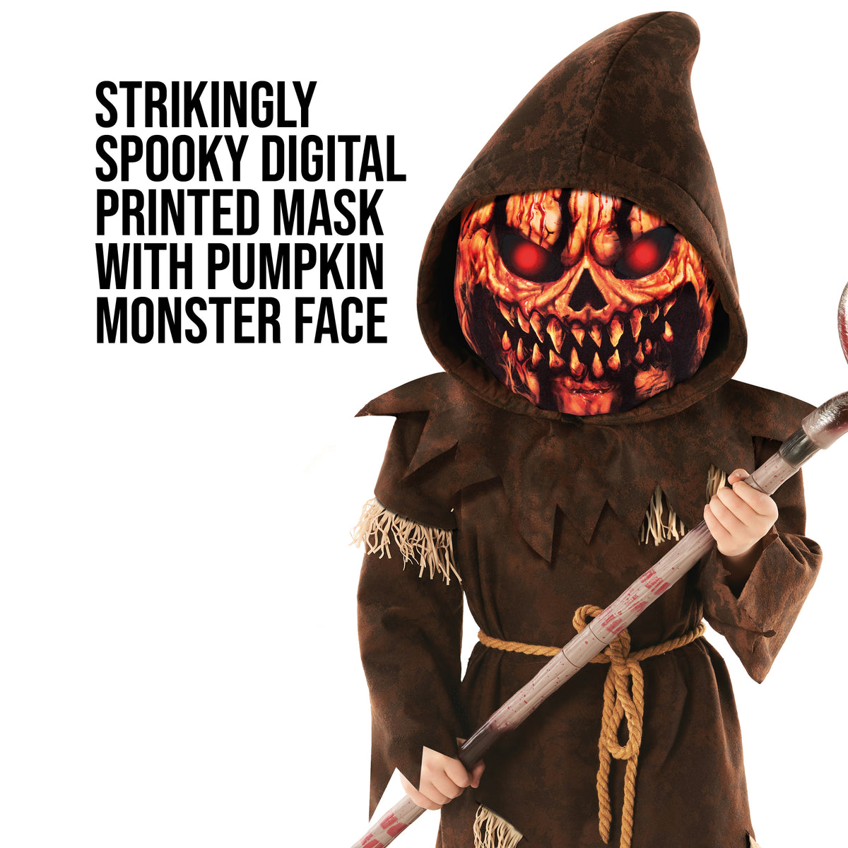 Morph Pumpkin Monster Brown Boys Halloween Costume for Boy Brown Small