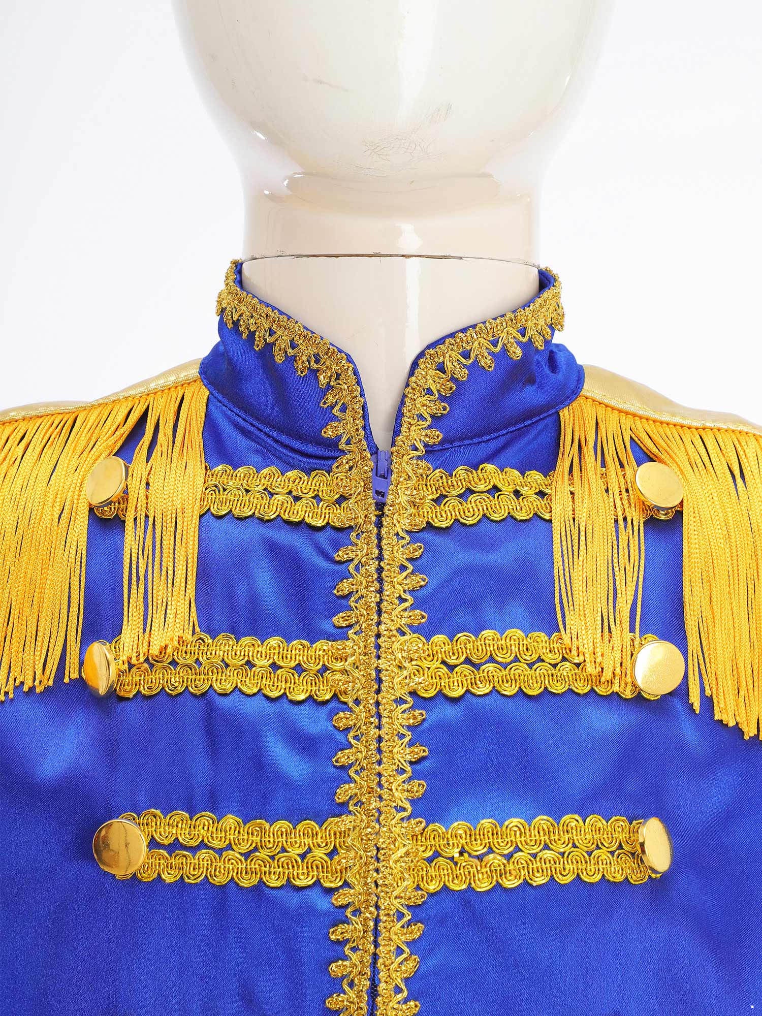 iiniim Kids Boys 1960s British Pop-Star Shirt Long Sleeve 60s Rock Band Musician Zipper Jacket Royal Blue 6