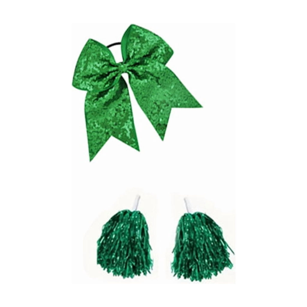 Green Girls Cheerleader Costume Outfit Set,Kids Sleeveless Cheerleading Uniform for Party Birthday Halloween