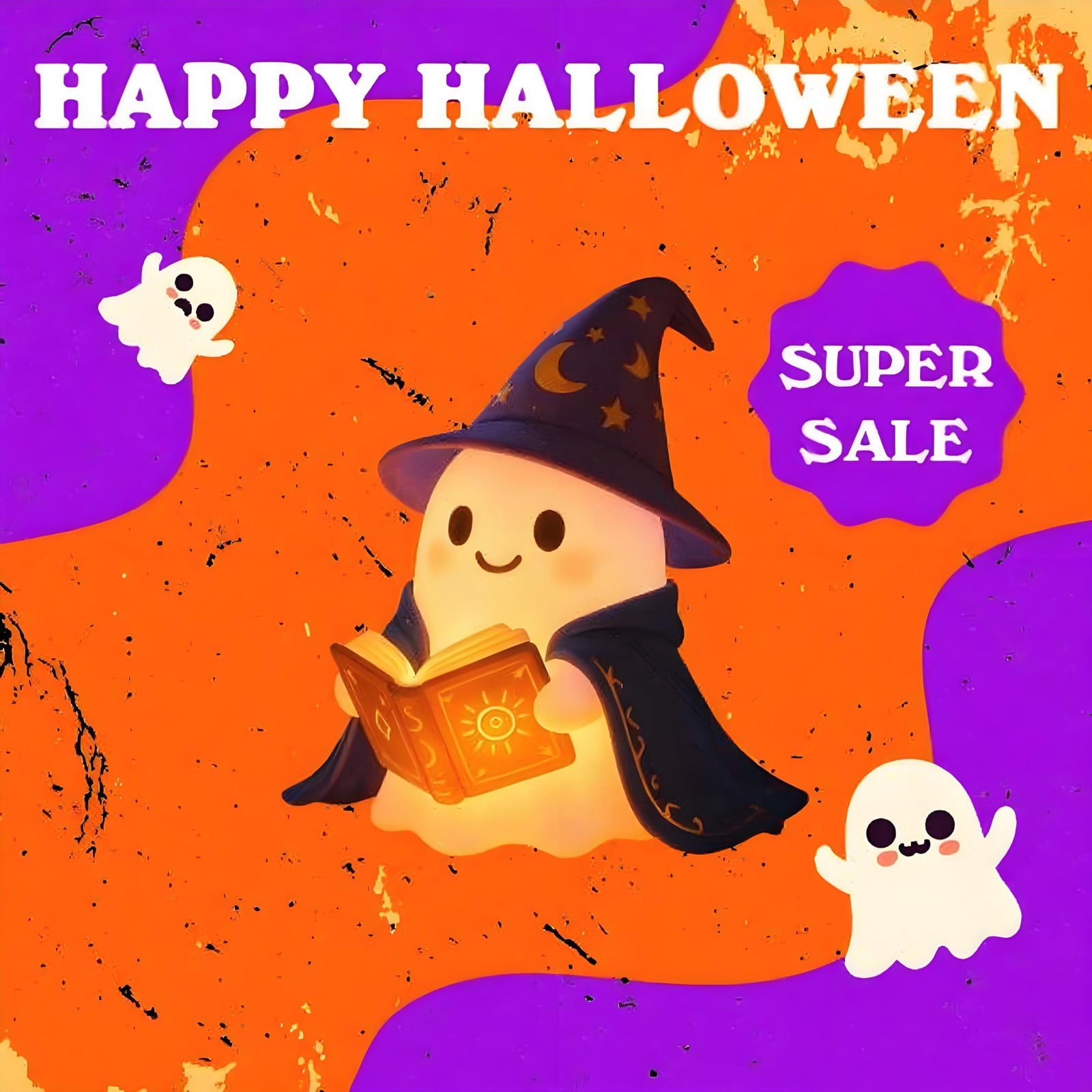 YZEGDCH Halloween 3D Ghost Campfire Flickering Night Light 2 Funny Roasting Marshmallows at Campfire LED Electric Faux Flameless Campfire Nightlight Funny Halloween Decor